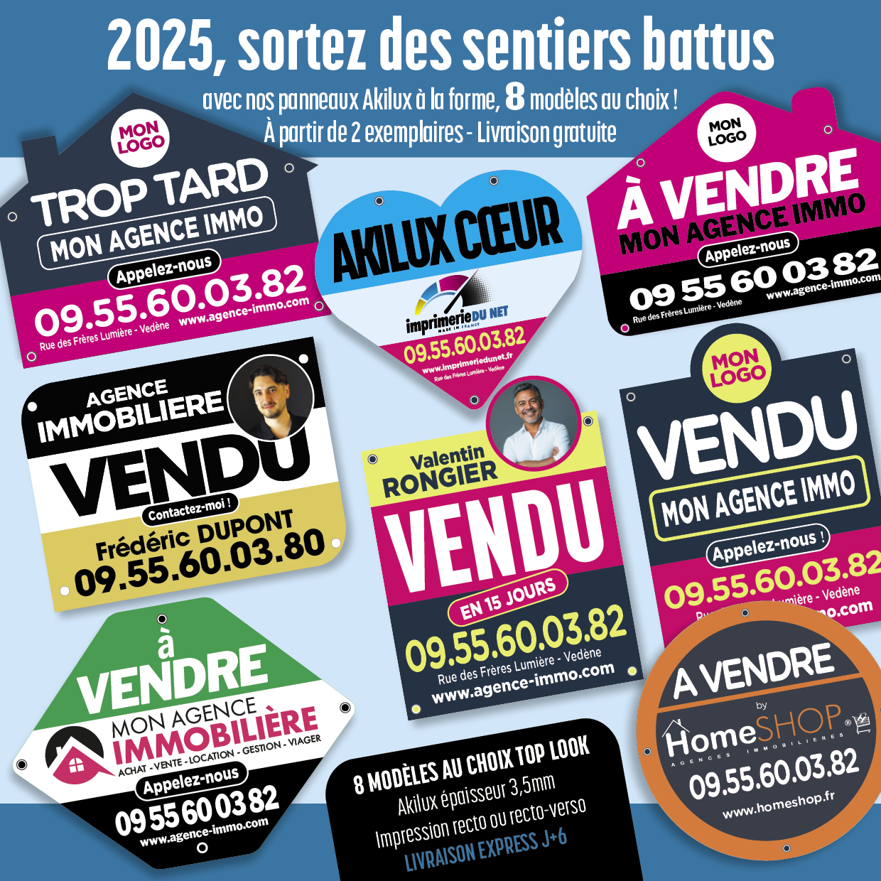 Panneaux immobiliers Akilux moins cher